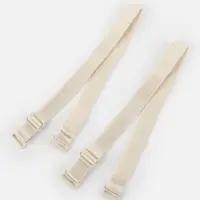 Лямки для бюстгальтера, текстильные, 1.5 см, 37 см, пара, бежевые