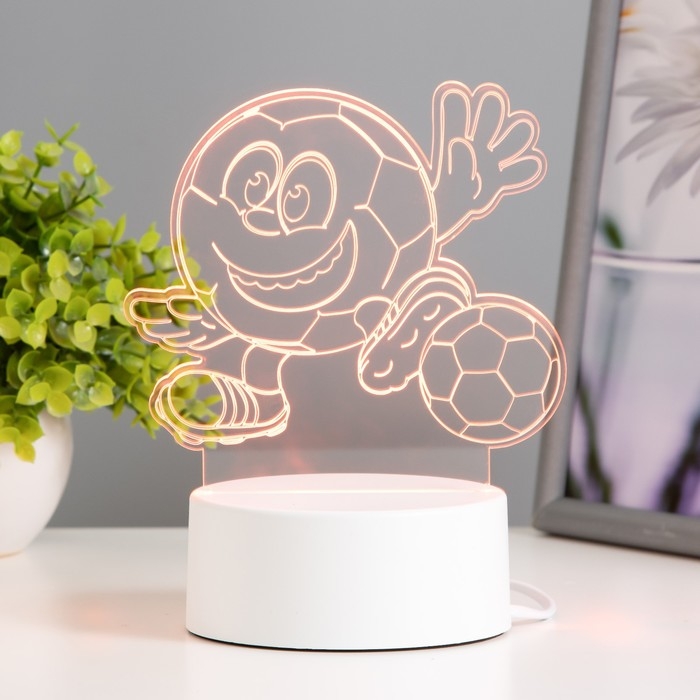 Светильник  Светильник "Футбик" LED RGB от сети 13х9,5х12,6 см RISALUX