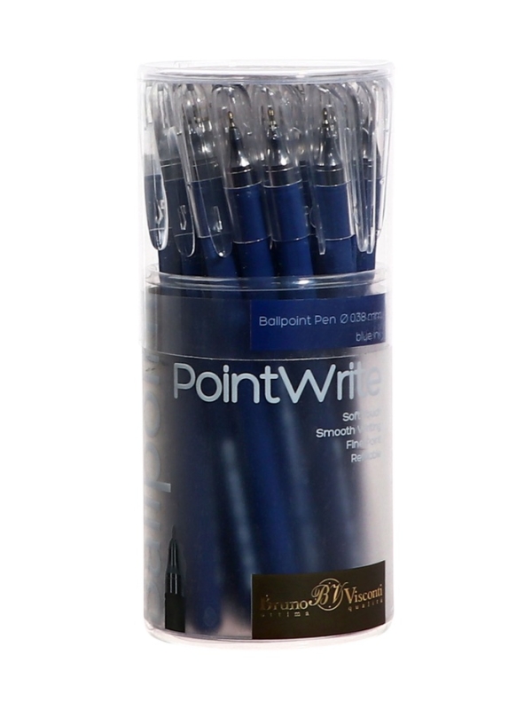 Ручка шариковая BrunoVisconti PointWrite NAVY, 0.38мм, стерж/син Ручка шариковая BrunoVisconti PointWrite NAVY, 0.38мм, стерж/син