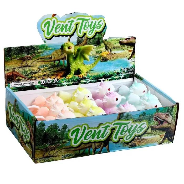 Мялка «Дракоша» с пастой, цвета МИКС