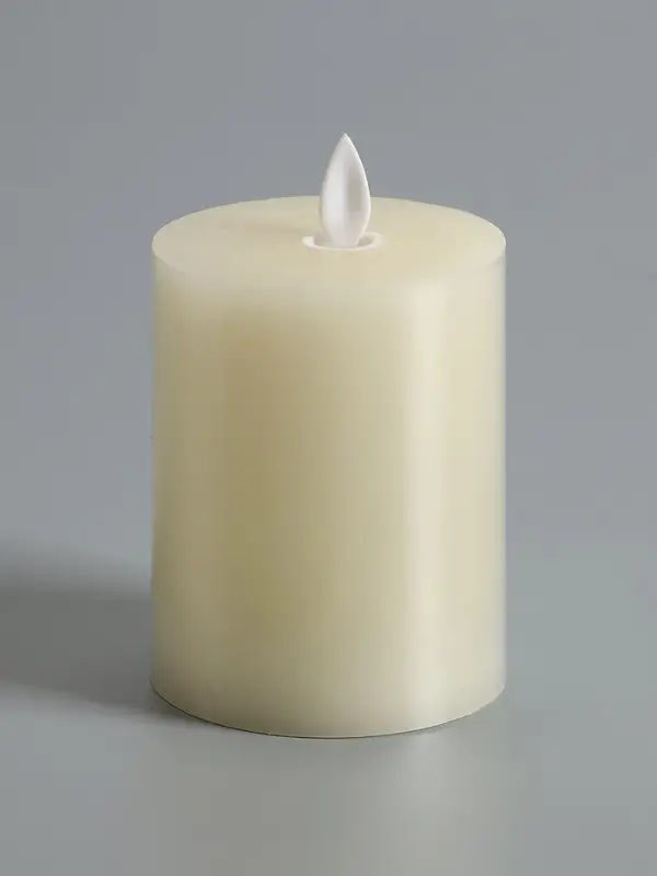 Светодиодная свеча восковая "Белая", 12x7 см, АААx3 (не в компл.), Т/БЕЛЫЙ