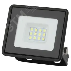 Прожектор светодиодный ДО-10 Вт 6500К 800 Лм IP65 черный 10w холодный 200-240В LPR-023-0-65K-010