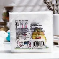 Салфетки пасхальные бумажные &laquo;Сладкая парочка&raquo;, 1 слой, 24х24 см, 40 шт