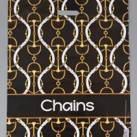 Пакет "Цепи, полиэтиленовый с вырубной ручкой 50х60 см, 100 мкм