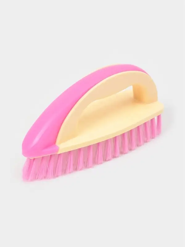 Щётка утюжок для уборки Доляна, с ручкой, пластик, хозяйственная, 17&times;6&times;8.5 см, МИКС