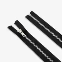 Молния металлическая, №5, разъёмная, замок автомат, 70 см, чёрная