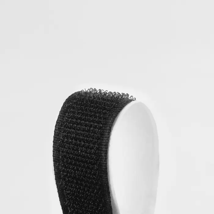 Липучка на клеевой основе, 20 мм, 100&plusmn;5 см, чёрная