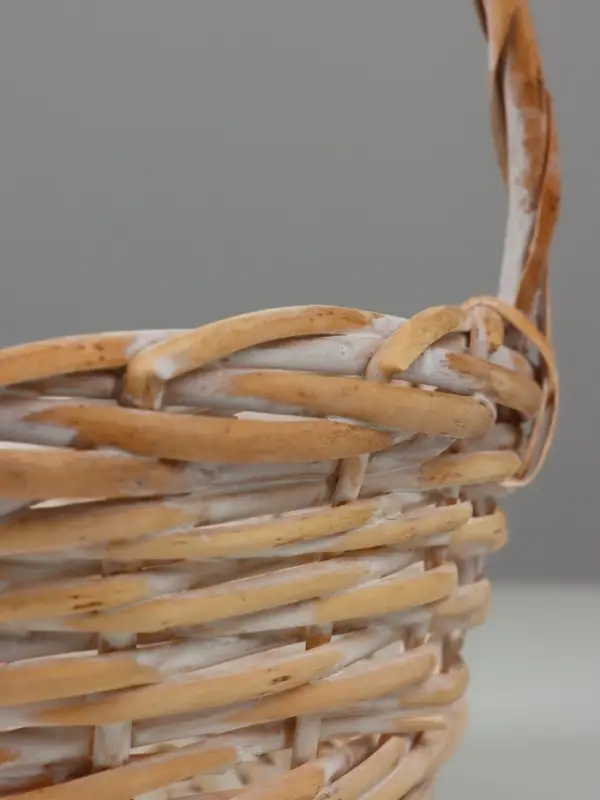 Набор корзин (ива), 36х36х13х36 см  30х30х11,5х31 см  25х25х10х26 см, 3 шт., выбеленные