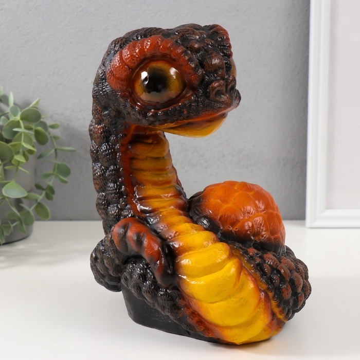 Новогодняя копилка  Новогодняя копилка "Змейка Гумми"  22 х 16 х 18 см, коричнево-оранжевый