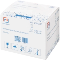 Игла инъекционная (для мезотерапии) 30G (0,3x4мм) Paramed 100 шт/уп