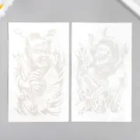 Переводная тату на тело «Китайский воин с веером», 18×11 см