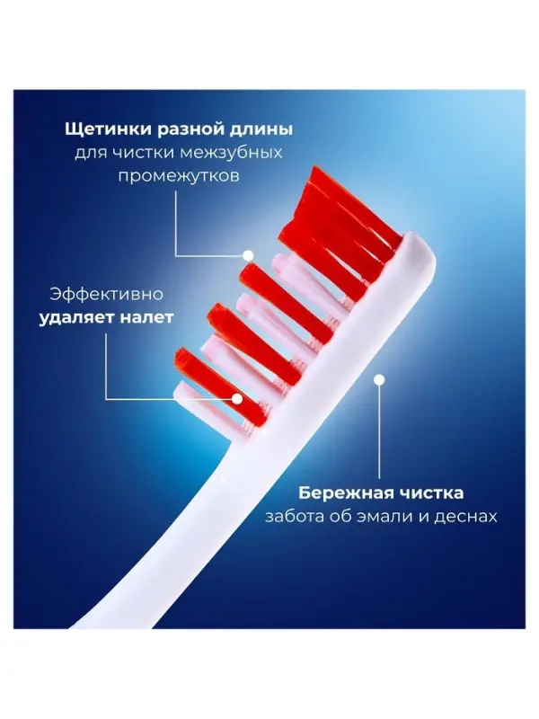 Зубная щётка Rendal Classic, средней жёсткости, 4 шт.