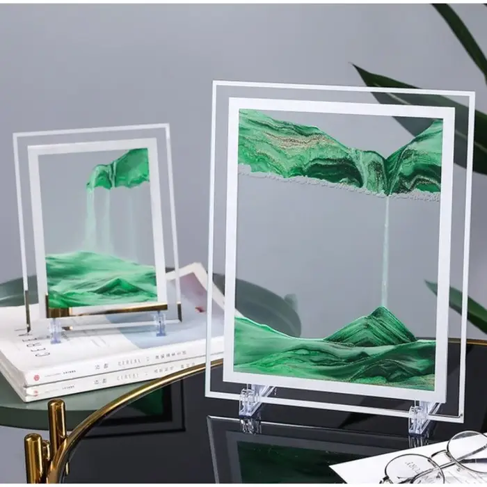 Песочные часы-картина &laquo;Кулас&raquo;, 23&times;17 см, антистресс, песок зелёный