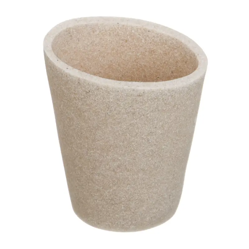 Стакан для ванной комнаты тм VETTA Дюна, смола (полирезин), бежевый, 10x7x11,5см