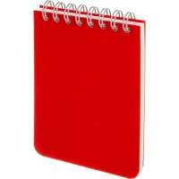 Блокнот Комус Русская серия,А7,50л,евроспираль,красный,клетка