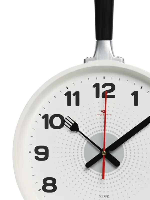 Часы настенные интерьерные &laquo;Сковорода&raquo;, для кухни, бесшумные, плавный ход, 25&times;43 см, белые, от батарейки 1&times;АА