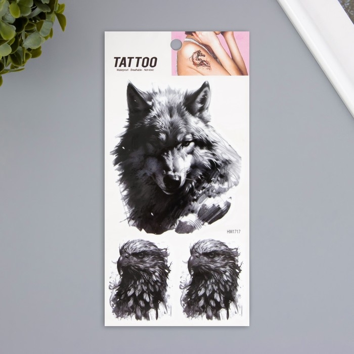 Татуировка на тело чёрная Татуировка на тело чёрная "Зоркие глаза" 10х20,5 см