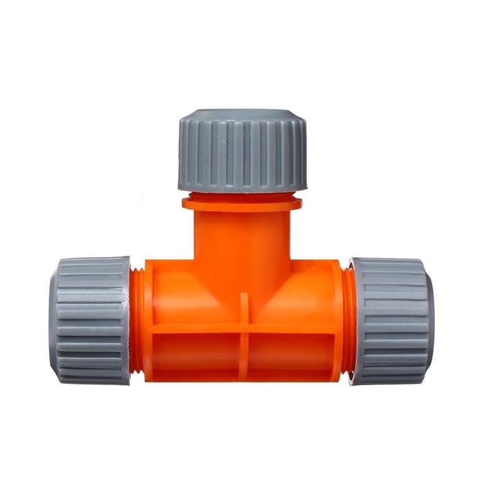 Тройник Т-образный, для шланга 1/2 Тройник Т-образный, для шланга 1/2" (12 мм), цанговое соединение, рр-пластик, Greengo