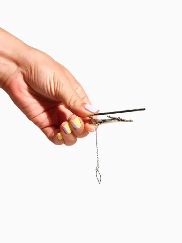 Зажим для галстука стальной &laquo;Классический&raquo;, квадраты с эмалью, чёрный в серебре