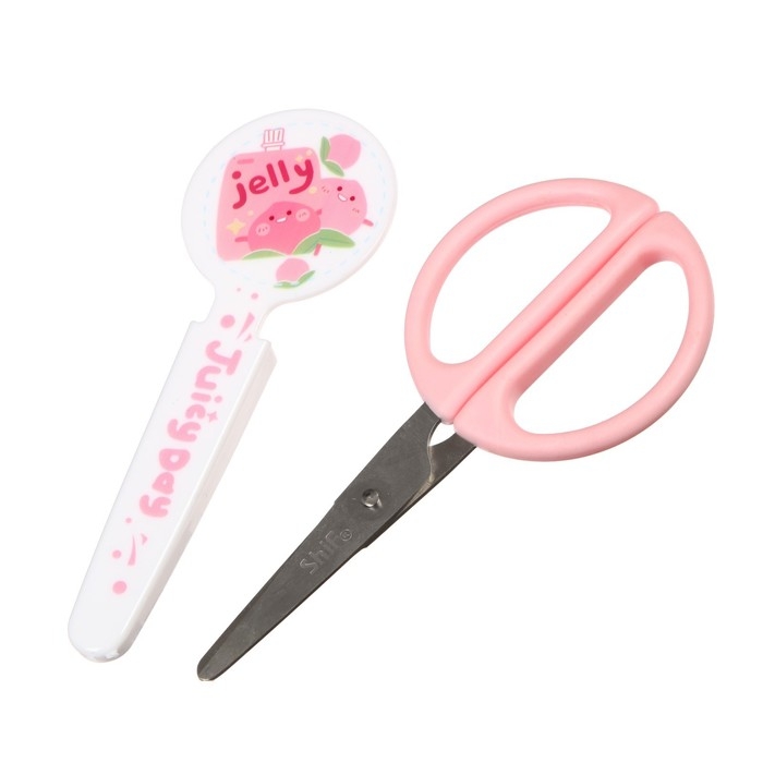 Ножницы канцелярские Ножницы канцелярские "Фрукты", 13 см, с чехлом на лезвие, МИКС