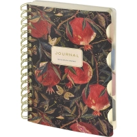 Бизнес-тетрадь А5,120Л, ART JOURNALС РАЗДЕЛИТЕЛЯМИ Гранат,3-567/16