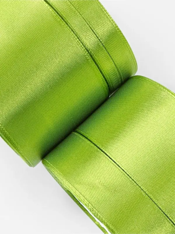 Атласная лента, набор 5 шт., 6/10/20/40/50 мм, 23&plusmn;1 м, светло-зелёная №184