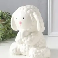 Копилка для денег керамика &laquo;Милый барашек с сердцем&raquo;, белая, 17&times;11&times;15.1 см