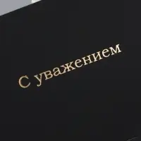 Конверт подарочный &laquo;С уважением&raquo;, софт тач, тиснение, 19&times;9 см
