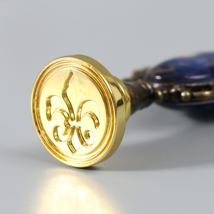 Сургучный набор "Принц" печати, ручка, ложка, маркер, воск, свеча 22х12 см