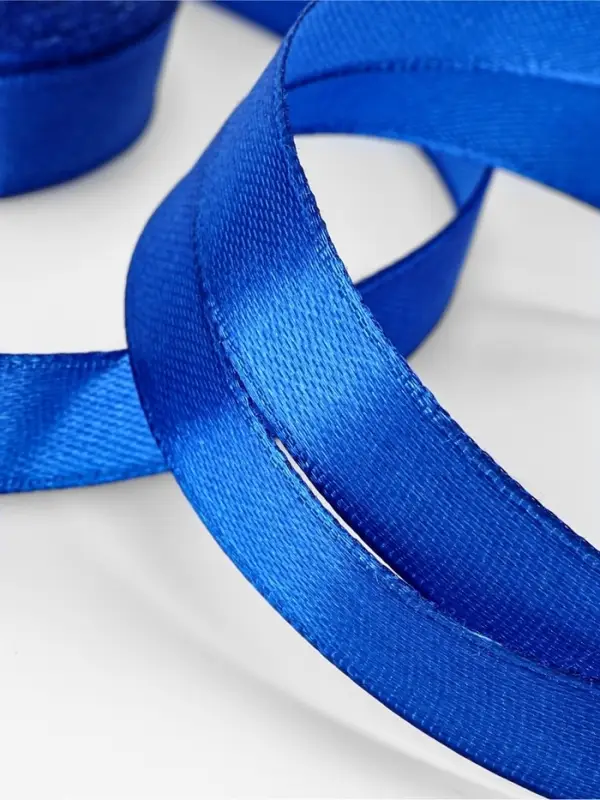 Лента атласная, 12 мм, 23±1 м, синяя №40 Лента атласная, 12 мм, 23±1 м, синяя №40