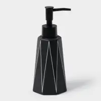 Аксессуары для ванной &laquo;Локо&raquo;, 4 предмета, дозатор для мыла 280 мл, мыльница, 2 стакана 250 мл, чёрные