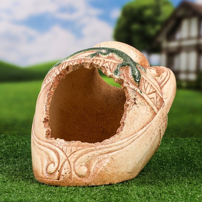 Горшок  Горшок "Амфора с ящерицей" лежачее, малое, 22х42см