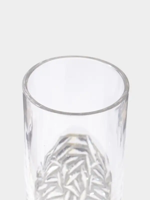 Ваза для цветов &laquo;Милагрос&raquo;, узоры низ, 24&times;10 см, стекло, прозрачная