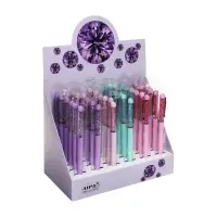 Ручка гелевая Calligrata &laquo;Стразы&raquo;, синий стержень, узел 0.5 мм, МИКС