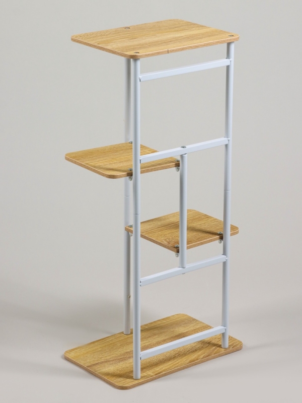 Подставка для цветов Greengo, 4 полки, 36 × 23 × 74 см, напольная, каркас металл, полки МДФ, белая Подставка для цветов Greengo, 4 полки, 36 × 23 × 74 см, напольная, каркас металл, полки МДФ, белая