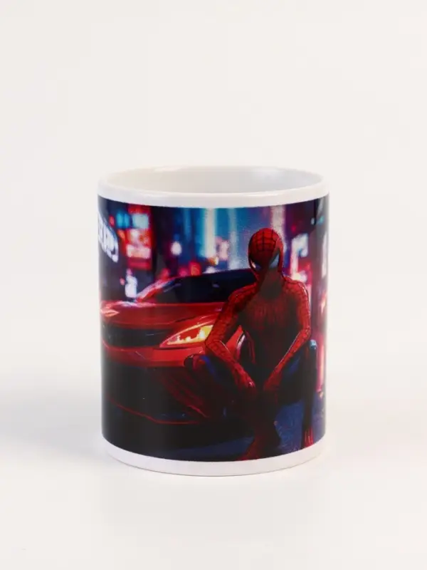 Кружка керамическая «Человек паук с машиной», 320 мл
