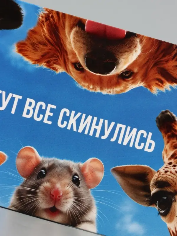 Конверт для денег &laquo;Мы тут все скинулись&raquo;, животные 16.5&times;8 см