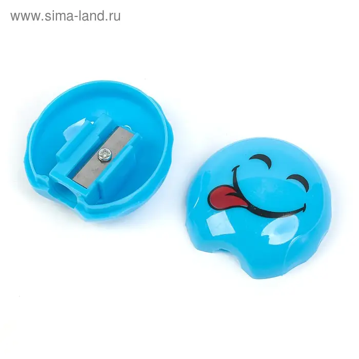 Точилка с контейнером «Смайлики», МИКС Точилка с контейнером «Смайлики», МИКС