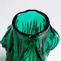 Ваза настольная стекло "Греверли" 27х10 см, зелёный