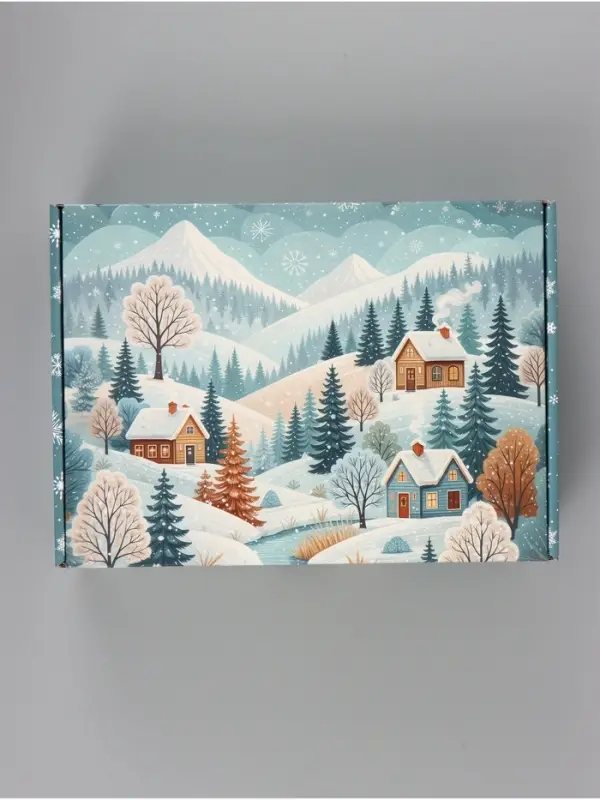 Коробка подарочная, самосборная &laquo;С Новым годом&raquo;,30.7&times;22&times;9.5 см