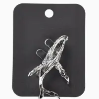 Брошь &laquo;Кит&raquo; морской, цвет серебро