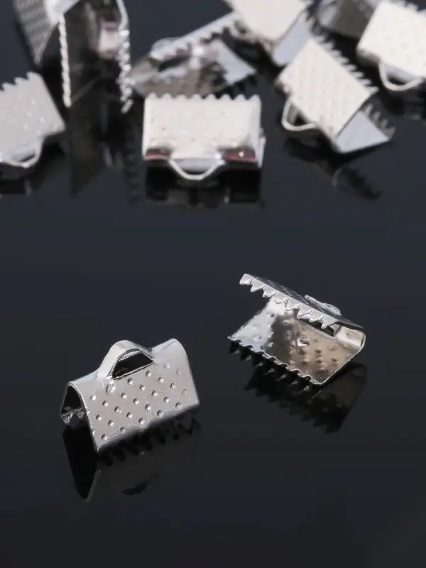 Зажим для ленты, (набор 20 шт.), цвет серебро, 10 мм, СМ-339