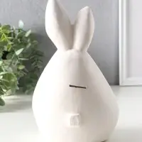 Копилка для денег «Кролик», гипс, 25×15×13.5 см, белый Копилка для денег «Кролик», гипс, 25×15×13.5 см, белый