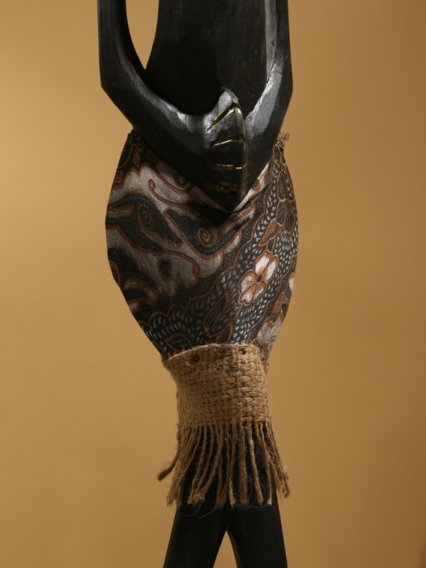 Сувенир интерьерный Сувенир интерьерный "Абориген" 19х14х100 см, дерево, цв. чёрный