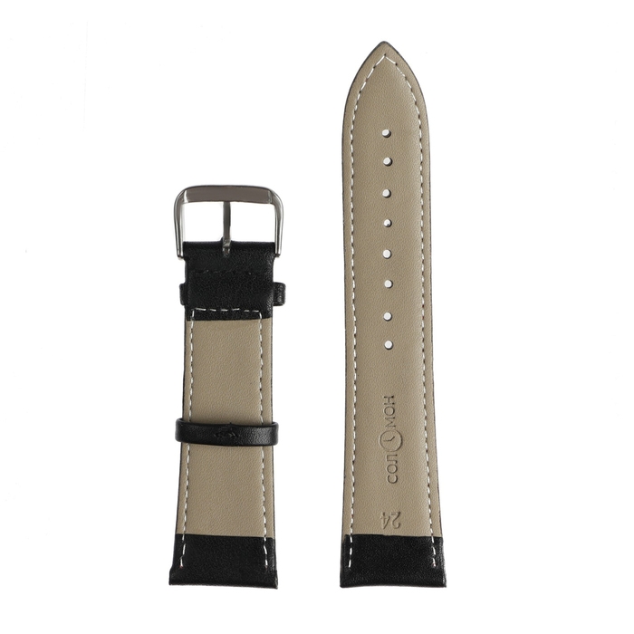 Ремешок для часов Ремешок для часов "Соломон" 24 мм, натуральная кожа, l-20 см, черный