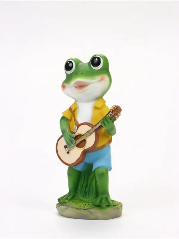 Садовая фигура из полистоуна &laquo;Лягушонок с гитарой&raquo;, 8.5&times;11&times;25 см, Greengo