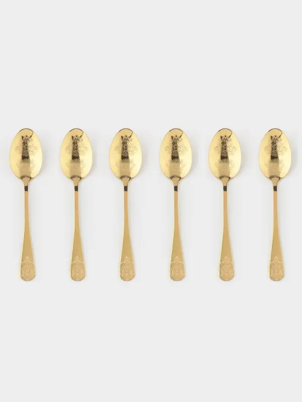 Набор ложек столовых 6 шт Набор ложек столовых 6 шт "Эмили" 20,5 см, цвет золото