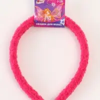 Ободок для волос плюшевый, цвет розовый, Винкс