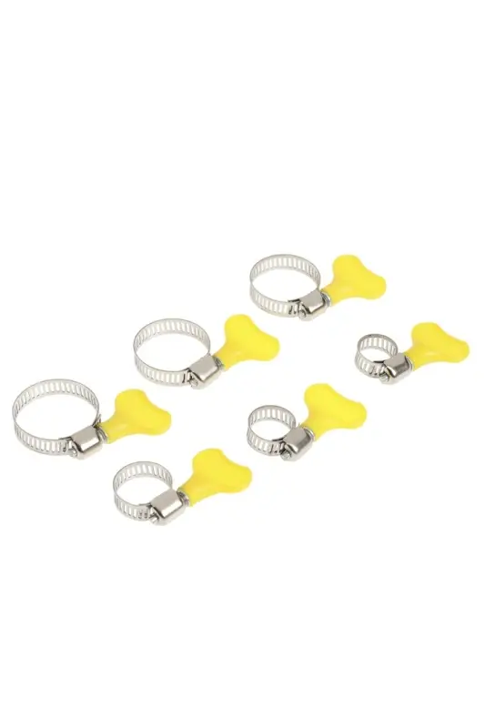 Набор червячных хомутов с &laquo;барашком&raquo; ZEIN engr, сквозная просечка, от 6 до 32 мм, 60 шт.