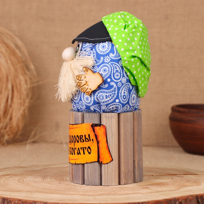 Домовой Фома Домовой Фома "Будьте Здоровы", на бочке, 19х11х10 см